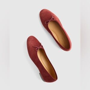 MADEWELL APRIL SUEDE BALLET FLATS IN DARK MERLOT 8